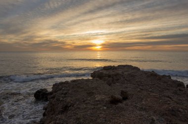 Portakal çiçeği kenarı, İspanya gündoğumu, Oropesa denizde