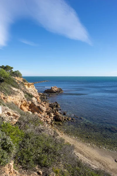 Blick Auf Die Küste Von Ametlla Der Costa Daurada Tarragona — Stockfoto