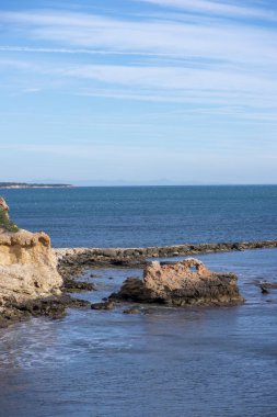Ametlla sahil manzaralarını Costa Daurada, İspanya
