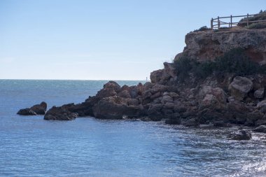 Ametlla sahil manzaralarını Costa Daurada, İspanya