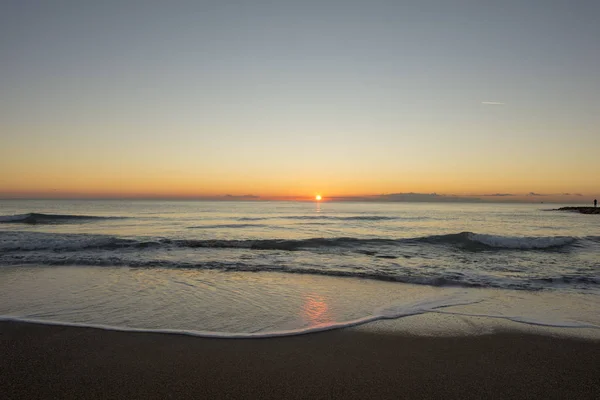 Sunrise Beach Denia Alicante Spain — Stock Photo, Image