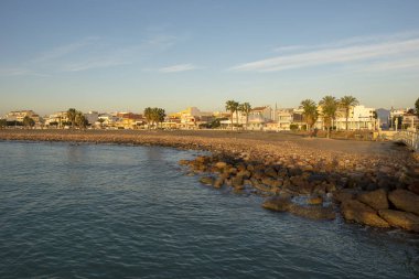 Sahil ve plaj chilches, gündoğumu, İspanya