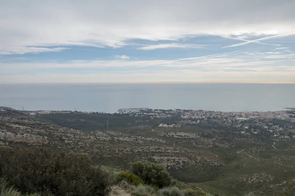 Das Meer Von Der Spitze Des Berges Der Sierra Irta — Stockfoto