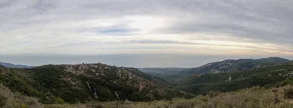 Havet Från Toppen Berget Den Sierra Irta Spanien — Stockfoto
