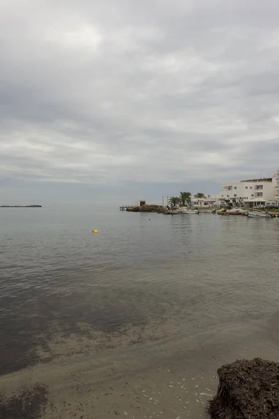Costa Santa Eulalia Una Giornata Nuvolosa Ibiza Spagna — Foto Stock