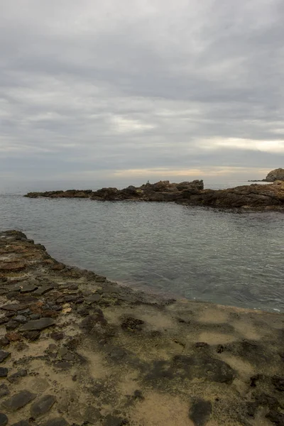 Coast Santa Eulalia Cloudy Day Ibiza Spain — Stock Photo, Image