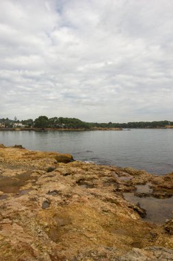Ibiza deniz çok bulutlu günde, İspanya