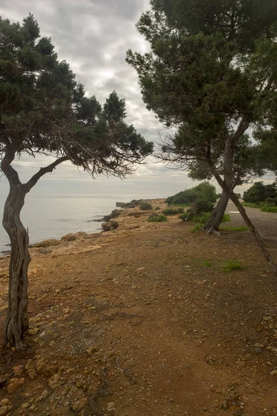 Das Meer Von Ibiza Ein Sehr Bewölkter Tag Spanien — Stockfoto
