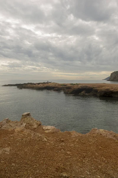 Den Havet Ibiza Mycket Grumlig Dag Spanien — Stockfoto