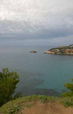 Günbatımı Ibiza, İspanya Es Vedra Island üzerinde