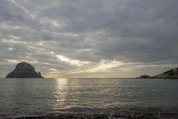 Puesta Sol Isla Vedra Ibiza España — Foto de Stock