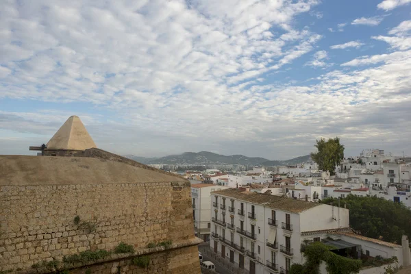 Vita Hus Runt Den Staden Ibiza Spanien — Stockfoto