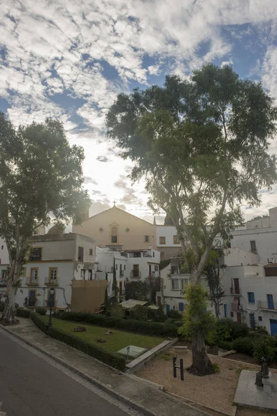 White Houses Town Ibiza Spain — Stock Photo, Image