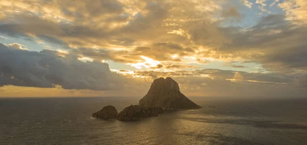 Isla Vedra Larga Exposición Atardecer España — Foto de Stock