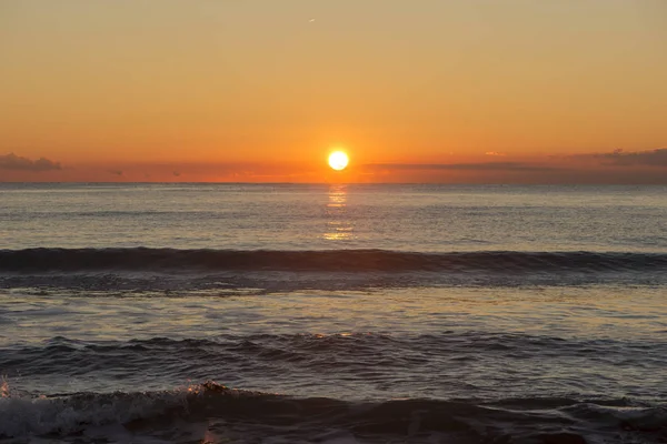 Восход Солнца Пляже Denia Аликанте Испания — стоковое фото