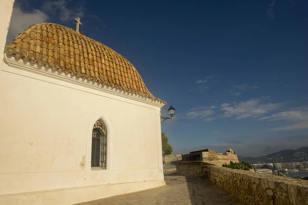 Akdeniz Yanında Köy Ibiza Spanya — Stok fotoğraf