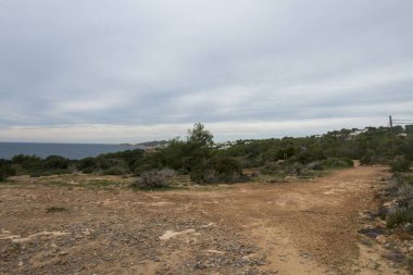 Ibiza sahil çok kötü deniz, İspanya ile bir gün