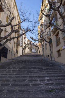 Merdiven Castellon Morella sokaklarında