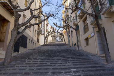 Merdiven Castellon Morella sokaklarında