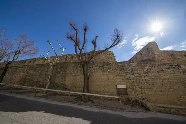 모렐라의 중세 마을의 벽 — 스톡 사진