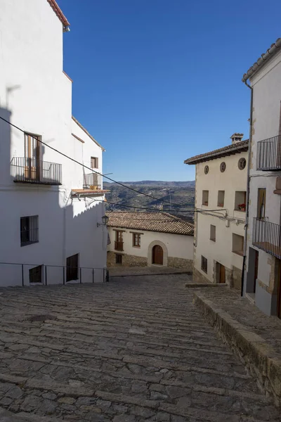 Ulice středověké vesnice Morella — Stock fotografie