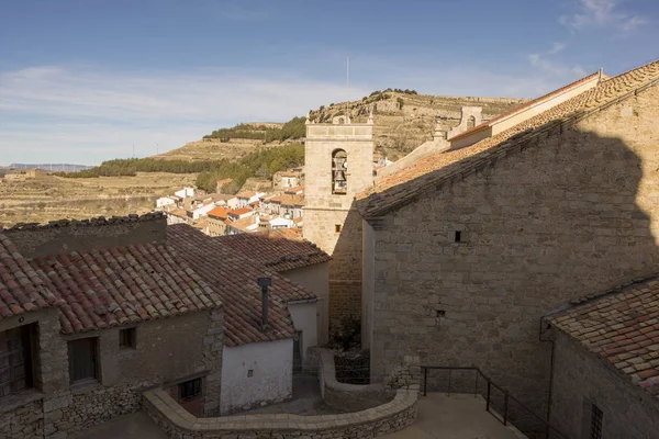 El pueblo de Ares del Maestre en la provincia de Castellón — Foto de Stock