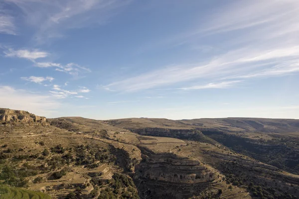 Wunderschöne Landschaft neben dem Dorf ares del maestre — Stockfoto