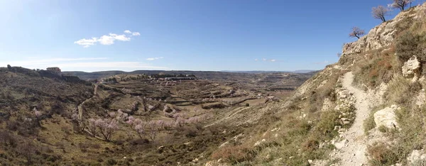 Paysage autour de la ville de Morella à Castellon — Photo