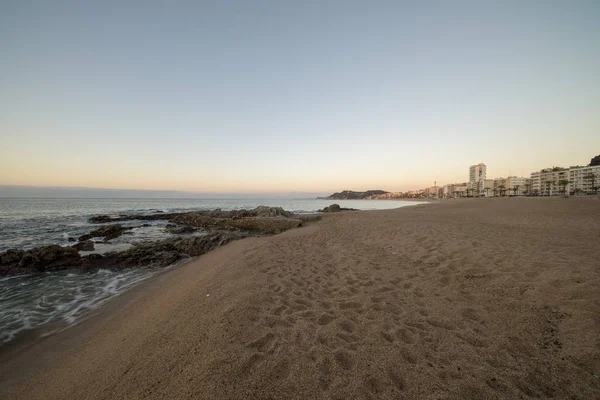 Lloret de Mar sahilinde gün doğumu — Stok fotoğraf