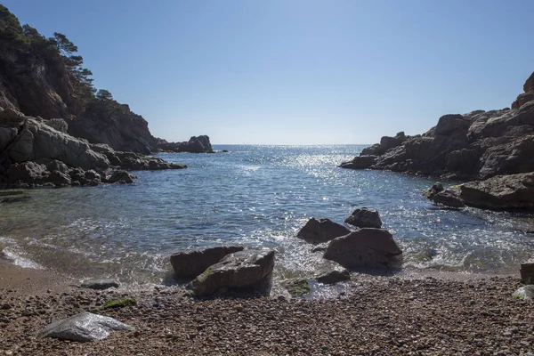 Dans la crique Morisca de Tossa de Mar, Costa brava — Photo