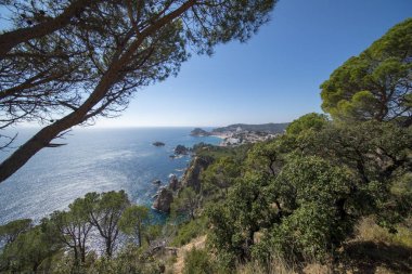 Costa Brava üzerinde Tossa de Mar köyünde