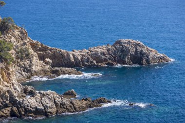 Costa Brava üzerinde Tossa de Mar köyünde