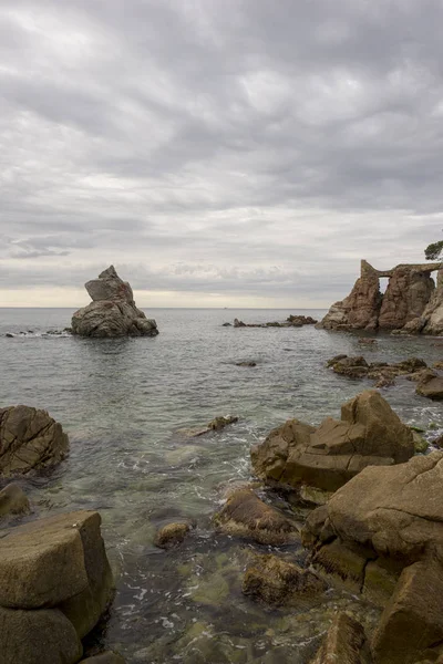 Cala dels gün doğumunda lloret de mar frales — Stok fotoğraf