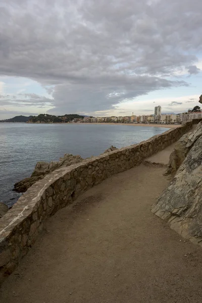 Lloret de Mar, Costa Brava üzerinden yuvarlak yollar — Stok fotoğraf