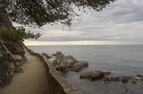 Estradas redondas através de Lloret de Mar, Costa Brava — Fotografia de Stock