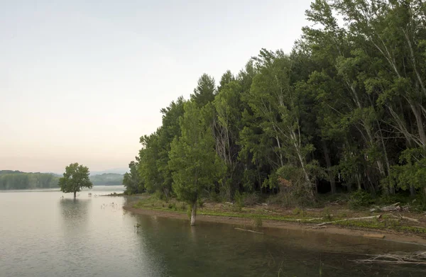 Nascer do sol no reservatório regajo em Navajas, Castellon — Fotografia de Stock