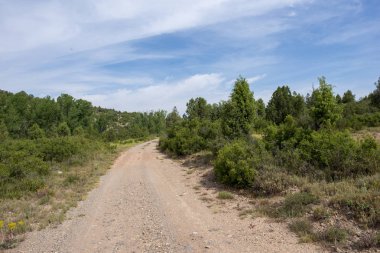 Sierra de Gudar dağları arasındaki kırsal yol, Valbona