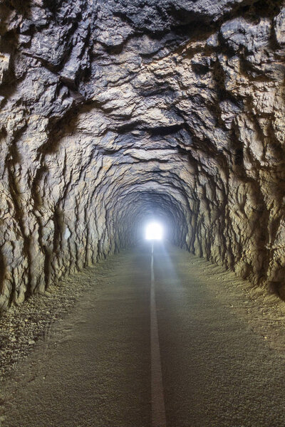 A tunnel in the greenway of the Ebro in Tarragona