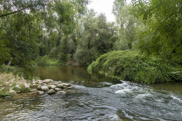 El río ter junto a la Vía Verde de Carrilet, Girona — Foto de Stock