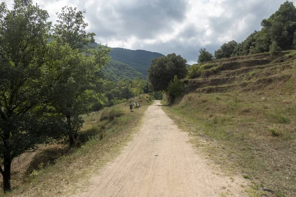 La via verde del sentiero carrabile di Olot — Foto Stock