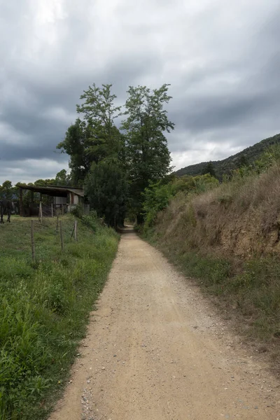 Zelený způsob dráhy vozovna Olot — Stock fotografie