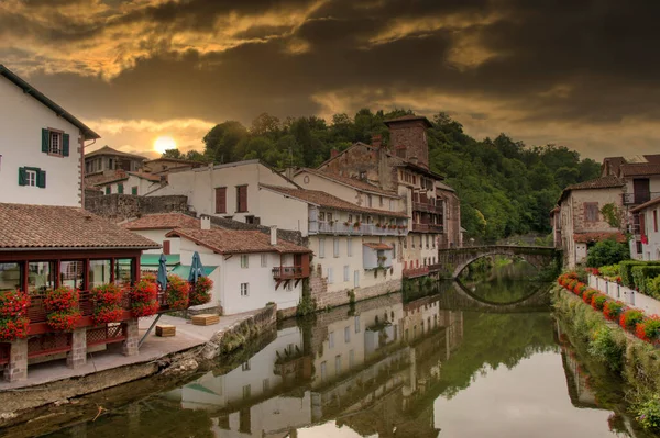 Saint Jean Pied Port Camino Santiago Frances Pyrenees Spain Stock Image