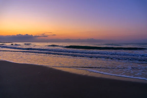 Sonnenaufgang Strand Benicassim Costa Azahar Spanien — Stockfoto