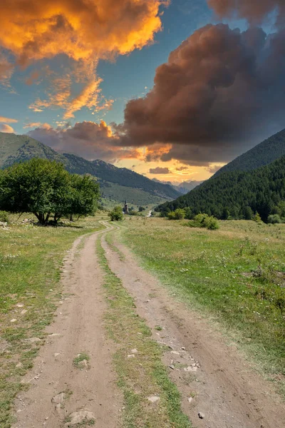 Straße Nach Montgarri Durch Das Aran Tal Spanien — Stockfoto