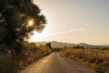 İspanya, San Mateu 'da günbatımında sakin bir manzara