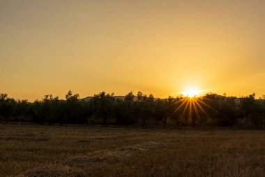 İspanya, San Mateu 'da günbatımında sakin bir manzara
