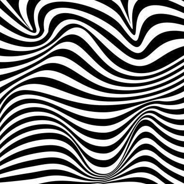 Optik illüzyon, siyah ve beyaz tasarım, vektör