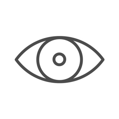 Göz satırı simgesi. Göz basit çizgi vektör simgesi. Sembol, logo illüstrasyon. Piksel mükemmel