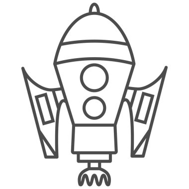 Ben roket simgesi illüstrasyon izole vektör işareti sembolü