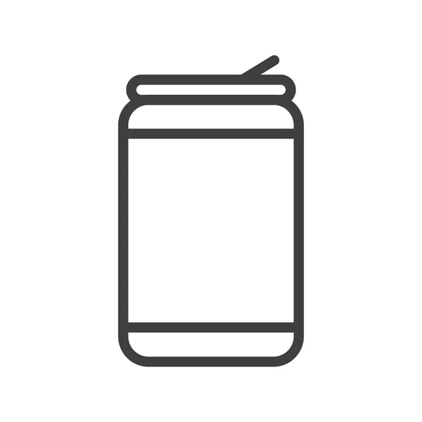 Aluminium soda atau bir dapat menguraikan seni ikon vektor untuk aplikasi dan situs web - Stok Vektor